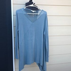 Simply Noelle blue green tunic top